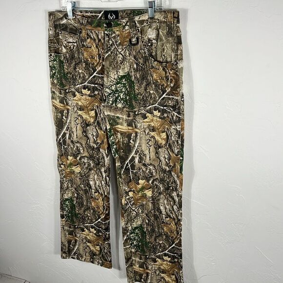 🔥🔥 Camo REALTREE EDGE Hunting Denim Jeans Pants Men Size 34x30 - PERFECT!!! - Picture 2 of 10
